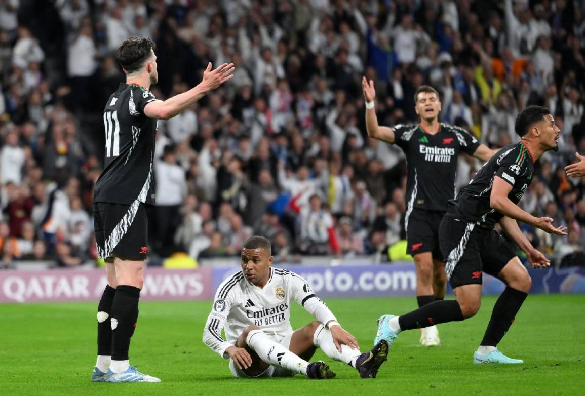 5-1！双杀皇马约战巴黎，阿森纳破16年魔咒，姆巴佩遭遇三重打击